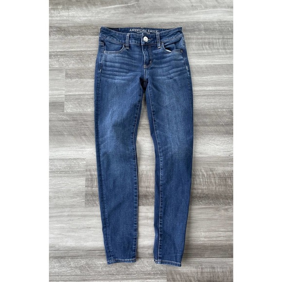 American Eagle Skinny Jeggings Jeans Sz 0 Stretch K4 - Picture 1 of 6